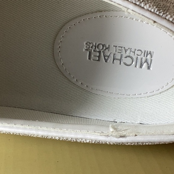 MICHAEL Michael Kors Keaton Slip-On (White Mini MK Logo Coated Canvas/Nappa) - Picture 16 of 16